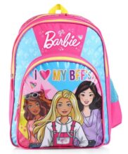 STRIDERS Barbie School Backpack for Kids – Trendy, Lightweight Backpack with Padded Comfortable Straps & Adjustable Compartments – Perfect for Young Learners – Ideal for Age 3–5 Years – 14 inches