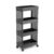 Uniqskins – 4-Layer Plastic Storage Rack, Heavy-Duty Pp Material, Matte Black, 28X25X43 Cm, Open Shelf Design With Wheels, Tool-Free Assembly