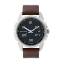 Fastrack Quartz Analog Blue Dial Brown Leather Strap Watch for Guys – NS3124SL02