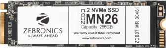 Zebronics Zeb-Mn26 256Gb M.2 Nvme Solid State Drive (Ssd), With 1900Mb/S Read Speed, Pcie Gen 3.0, Next Level Performance, Ultra Low Power Consumption, Thermal Management And Silent Operation.