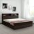 HomeTown Alex Engineered Wood Box Storage Queen Size Bed in Dark Walnut Colour