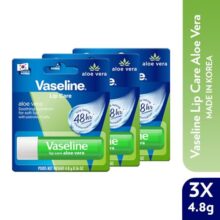 Vaseline Lip Care Cocoa Butter Lip Balm Stick 4.8g (Pack of 3)