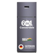 Bosch 243L, 2 Star, Frost Free Double Door Refrigerator | 6-in-1 Convertible Modes | 80min Convert | Touch Panel | Extend Cool up to 18 hrs | SuperFreeze (CTC27U12VI, Dark Lake, 2026)
