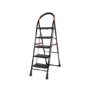 Happer Premium Pvc Foldable 4 Steps Ladder Clamber (Black & Orange)