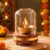 BEHOMA Akhand Brass Diya with Borosilicate Glass Cover & Wooden Base | Big Size Akhand Jyot Diya with Glass Cover For Daily Puja, Diwali Decor, Festival Puja, Deepawali/Diwali gift