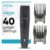 VEGA Power Lite Beard Trimmer for Men with Self-Sharpening Stainless Steel Blades, 40 Length Settings, 90 Min Runtime, 2 Comb Attachment, USB Type-C, Travel Lock, Hair Trimmer, 2Yrs Warranty (VHTH-38)