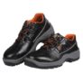 BLACK+DECKER Black Grain Leather Safety Shoes for Men | Antislip, Oil & Chemical Resistant| Double Density | Steel Toe | BXWB0111IN | Size-05