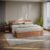 Interio by Godrej Bed, Juno King Size Engineered Wood Bed with Box Storage, 1-Year Warranty, Brown, Prelaminated Particle Board