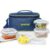 Borosil Borosilicate Glass Made in India Lunch Box (Blue Bag, Universal) | Lunchbox with Bag, Microwave & Dishwasher Safe, Glass Tiffin for Office for Men & Women, School Tiffin