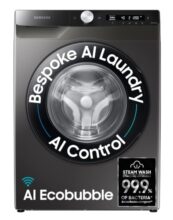 Samsung 8 kg, 5 star, AI Control, AI Eco Bubble, Wi-Fi, Digital Inverter, Motor, Fully-Automatic Front Load Washing Machine (WW80T504DAX1TL, Hygiene Steam, Inox)