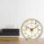 Bosco Analog Non Ticking Silent, Delicate Floral Print in Beige Colour, 20 CM Table Cum Decorative Round Wall Clock for Home, Living Room, Bed Room, Office and Kitchen | BWC-1210