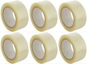 Crae Packaging Transparent Cello Tape For Office, Home And E-Commerce Packing | 1Inch Diameter | 100 Meter | Pack Of 6
