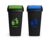 Cello Plastic Garbage Swing-Lid Dustbin 48 Ltr, Green & Blue (COMBO)