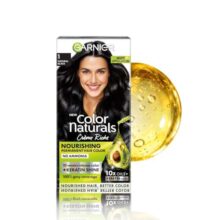 New Garnier Color Naturals infused with Keratin Shade 1 Natural Black | Ammonia-Free Permanent Hair Color | 10X Natural Oils + Keratin Serum | 100% Grey Coverage | 10 Weeks of Intense Color & Shine