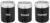 Amazon Brand – Solimo Stainless Steel See-Through Canister SET For Tea-Coffee-Sugar | BIS-Approved | 600ml I Matte Black I Set of 3