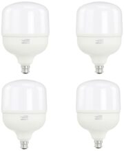 LUKER JVLuker 48W LED Bulb B22 Base Energy Efficient Light 120 Degree Wide Beam Coverage High CRI Surge Protection Lights for Home and Office Indoor & Outdoor, 1 Year Warranty (Pack of 4, Warm White)