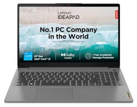 Lenovo Ideapad Slim 3 12Th Gen Intel Core I3 15.6″ (39.6Cm) Fhd 250 Nits Thin And Light Laptop (8Gb/256Gb Ssd/Windows 11/Office 2021/Alexa Built-In/3 Month Game Pass/Grey/1.62Kg), 82Rk00Xdin