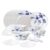 Larah By Borosil Morning Glory Silk Series Opalware Dinner Set | 47 Pieces For Family Of 8 | Microwave & Dishwasher Safe | Bone-Ash Free | Crockery Set For Dining & Gifting | Plates & Bowls | White