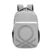 United Colors Of Benetton Noble Polyester 23L 4 Compartment Laptop Backpack For Unisex – Grey
