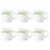 Larah By Borosil Botanica Opalware Mug Set (White) – 6-Pieces