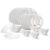 Larah by Borosil Boro Fluted Series Opalware Dinner Set | 28 Pieces for Family of 6 | Microwave & Dishwasher Safe | Bone-Ash Free | Crockery Set for Dining & Gifting | Plates & Bowls | White