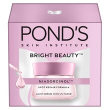 Pond’s Bright Beauty Light Cream with UV Filter | Niasorcinol | 100x Better than Vitamin C | Niacinamide | Fades Dark Spots, Brightens Skin, 50g