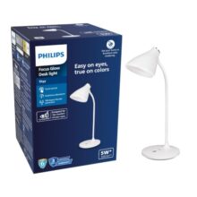 PHILIPS Sky 5W Rechargeable Touch Controlled Table Lamp with Brightness Control, White and Chrome