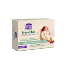 BOROPLUS FromMaa Gentle Baby Soap (75 g X 4), With Mamra Almonds, Kashmiri Kesar and Milk Protein, Designed Safe & Gentle, No added Parabens, Phthlates or other harmful chemicals