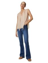 Marks & Spencer Sheer Tie Neck Frill Detail Blouse Blush