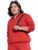 Sassafras Curve Women Red Fleece Hope Zipper Sweatshirt 6XL