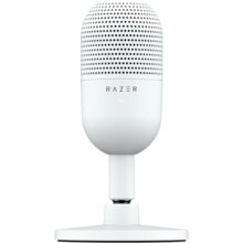 Razer Seiren V3 Mini USB Microphone: Condenser Mic – Supercardioid Pickup Pattern – Tap-to-Mute Sensor with LED Indicator – Shock Absorber – Ultra Compact – PC, Discord, OBS Studio, XSplit – White