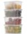 Entisia Plastic Storage Box With Lid – Fridge Storage Containers Set For Vegetables & Fruits – Transparent Kitchen Storage Box Set For Refrigerator Organizer & Freezer Safe Containers (1800 ml, 4 Pcs)