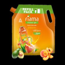 FIAMA Body Wash Shower Gel Peach & Avocado Value Pouch, For Moisturized Skin(1.3 L)