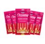 Drools Creamy Lickable Cat Treats (75g x 5 Pouches) Total 375g | Salmon & Skipjack | Easy to Hand Feed | Enriched with Vitamins