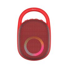 Landmark Lm Bt1102 Metal Grill Portable Wireless Speaker With 5W Immersive Sounds, Rgb Lights, Bluetooth5.0, Up To 8Hrs Total Playtime, Type C Fast Charging Port And Multi-Connectivity Modes (Red)