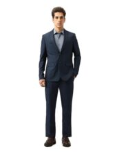 Arrow Men’s Tailored Fit Ceremonial Two Piece Suit Navy