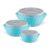 Milton Flora Jr Set Insulated Inner Steel Casserole For Roti, 3 Pc (455Ml,750Ml & 1.25L) Hot Box For Kitchen, Hot Pot With Lid, Chapati Box, Serving Box, Cyan Blue