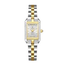 London Fog Gresham Collection Watch for Women with Rectangular Dial, Crystal Hour Markers and Stainless Steel Strap – LFW20002-22