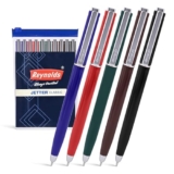 Reynolds JETTER CLASSIC Ball Pen SET – 10 PENS BLUE | MULTI BODY COLOR BALL PEN WITH COMFORTABLE GRIP |BLUE BALL PENS FOR WRITING | PEN FOR PROFESSIONALS | 0.7 mm TIP SIZE