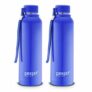 Pexpo Stereo 900 Pu Insulated Water Bottle For Adult – 680Ml | Wide Mouth Cap | Leakproof & Bpa Free| Stainless Steel | Carry Loop | For School, Sports, Travel, Picnic, Outdoor – Blue Pack Of 2