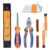 Glun® Screwdriver Set, 23 In 1 With Pliers, Allen Keys, Stanley Screwdriver, Aluminium Spirit Level, And 12 Screwdriver Bits – Auto Repair Tool Combination Package