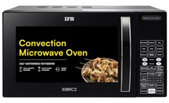 IFB 30L Convection Microwave Oven with 360 Degree Motorized Rotisserie 101 Auto Cook Menus (30BRC2, Black, Auto Defrost, Grill Mode, Combi-Cook Modes, 10 Power Levels)