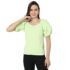 Marks & Spencer Linen Rich Checked Crop Top Blue Mix