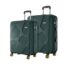 Aristocrat Atlas Set of 2 Trolley Bag 55cm & 66cm | Small+Medium | Hard Luggage | Smooth 8-Wheel Suitcase | Secure Combination Lock with Sturdy Zipper | Full Fabric Convipack | 3-Year Warranty (Teal)