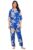 BLACK TEETAR Women’s Printed Nightsuit Pajama with Top, (Blue, 3XL)