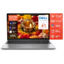 Dell 15 Ai Powered Laptop, Intel® Core™ Ultra 7 255H Processor, 16GB DDR5 RAM, 512GB SSD, 15.6″ FHD Anti-Glare Display, Backlit Keyboard, Dedicated Copilot Key, Silver, Win11 Home + MSO H&S’24, 1.66kg