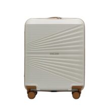 Police Origine Cabin Trolley | 65L Capacity TSA Lock 8 Smooth 360° Spinner Wheels Telescopic Handle PP Hard Shell | Lightweight 20″ Cabin Luggage for Travel & Weekend Trips (Beige/TAN)
