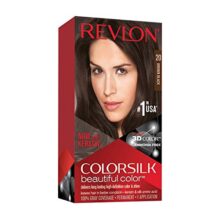 Revlon Colorsilk Beautiful Color, Permanent Hair Color With Keratin, 40Ml + 40Ml + 11.8Ml – 20 Brown Black (Pack Of 1)