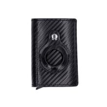 Inkmilan Men’S Slim Minimalist Smart Airtag Pop-Up Wallet Credit Card Holder | Rfid – Blocking Air Tag Wallet For Men (No Air Tag Included) (Carbon Fiber)